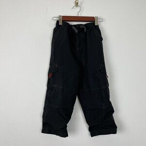 Athletic Works Black Jersey Lined Toddler Cargo Snowpants Size 4T
